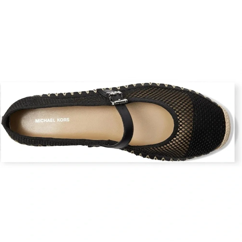 Michael Kors Black Mesh Espadrilles